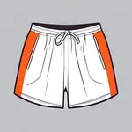 baggy red-orange shorts image